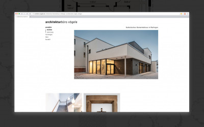 Webseite für das architekturbüro vögele, Reilingen