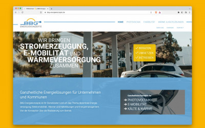 Webseite für BBG Energiekonzepte in St. Leon-Rot