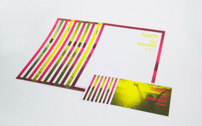 Briefpapier und Postkarten für happify for success
