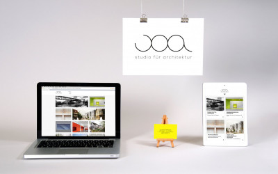 Logo und CMS-Webseite für joa – studio für architektur – in Karlsruhe